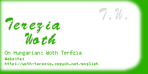 terezia woth business card